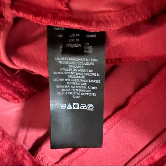 Free People Walk With You Velvet High Rise Trousers in Cherry Juice Size 14 - Picture 10 of 14